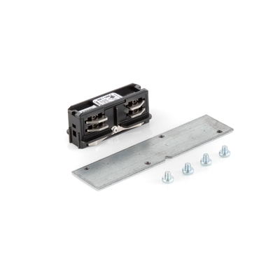 Eutrac conector longitudinal riel empotrado, negro