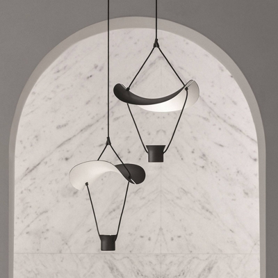 Lámpara colgante LED Vollee S1 P, 44cm, down negro