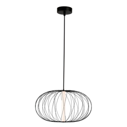 Colgante LED Elli, pantalla tipo jaula, negra precio