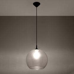 Lámpara colgante Colour, pantalla transparente precio