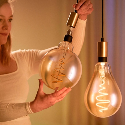 WiZ filamento LED G200 E27 6,5W 2.000-5.000K ámbar