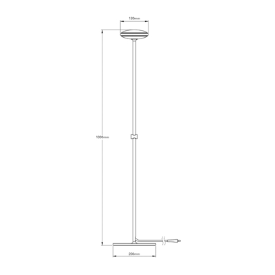 Shade ØS1 lámpara de pie anillos latón pie blanco