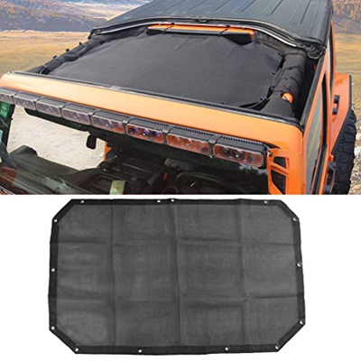 SKUNTUGUANG - Cubierta superior de malla de poliéster resistente que proporciona protección solar UV para Wrangler de 2 puertas JK o JKU (2007-2016) c