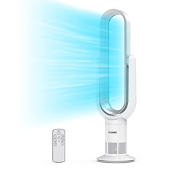 Ventilador silencioso de torre con mando a distancia, ventilador de pie giratorio con temporizador de 9 horas, oscilación de 90°, 10 niveles de veloci precio