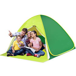 SAEYON L Tienda de Playa, Pop up Tienda instantánea con Puerta Cremallera, Protección Solar Anti UV 50+ Beach Tienda de Campaña, Portátil para 2-4 Per precio