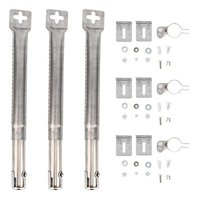 Cikonielf Tubos de Quemador de 3 Piezas 30-45 cm Parrilla de Patio Telescópica Parrilla de Barbacoa Piezas Accesorios de reemplazo de tubería Aptos pa