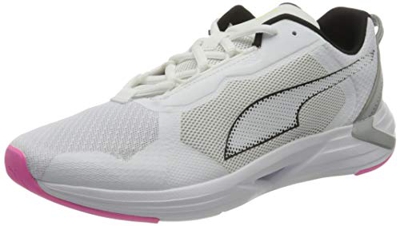 PUMA Minima Wn's, Zapatillas para Correr de Carretera Mujer, Blanco White Black/Luminous Pink, 42 EU