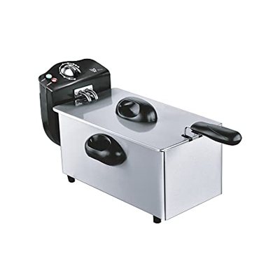 Freidora 3 litros, acero inoxidable, temperatura regulable 80º-190ºC, 2000w