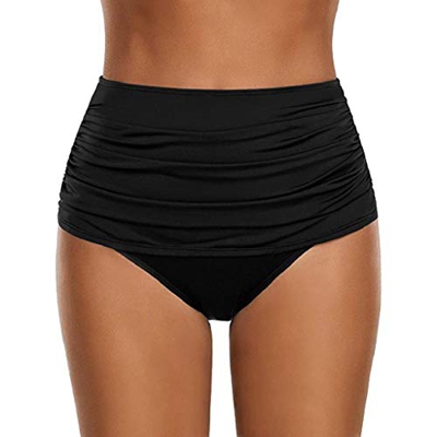 Trajes de baño Mujer SHOBDW Talle Alto Nadar Abajo Tanga Fruncido Tankini Pantalones Cortos De Chico Bragas Señoras Talla Extra Pantalones De Natacion
