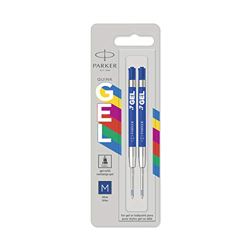 Parker Jotter Originals recambios de tinta de gel | Recambios de tinta de gel azul | punta mediana (0,7 mm) | 2 unidades características