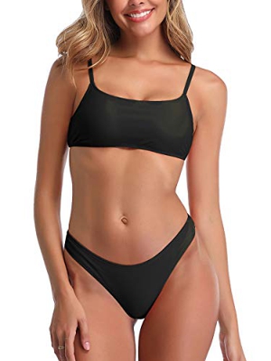 Conjuntos de Bikinis para Mujer Push Up Bikini Traje de baño de Tanga de Cintura Baja Trajes