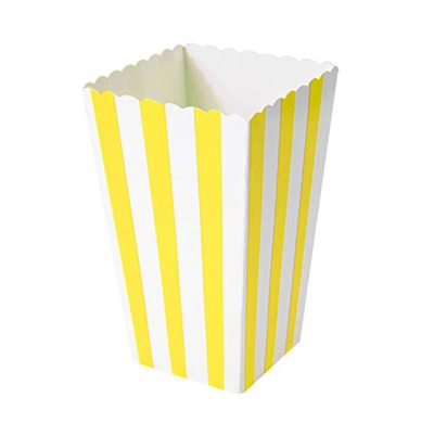 SiMin 24 PCS Cajas de Palomitas,Caja de Palomitas Carton Caramelo Contenedor Pop Corn Box Palomitas Bolsa para Fiestas(Azul)