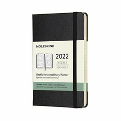 Moleskine 2022 12Month Weekly Pocket Har BOOKH NUEVO características