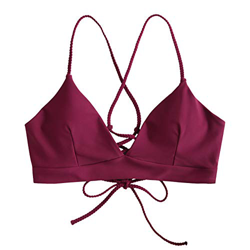 ZAFUL - Conjunto de bikini de dos piezas para mujer, diseño floral con encaje en oferta