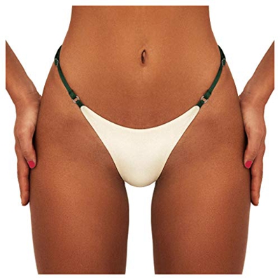 Brasileno Bikini Tangas Mujer Playa Traje de baño Bikinis Bottoms Sexy Pantalones Cortos riou