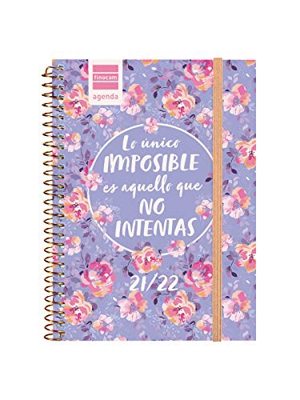 Finocam Agenda 2021 2022 Semana vista apaisada Septiembre 2021, Junio 2022 10 meses y Julio/Agosto resumidos 8º, 120x164 Secundaria Imposible Español