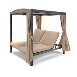 HAPPERS Cama Balinesa y Tumbona Doble con toldo para Jardín, Chill out y Exterior en oferta