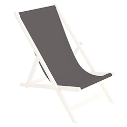 Tapicería de Recambio para Tumbona de Madera, 100% poliéster, Plegable, diseño de Gris [119] en oferta