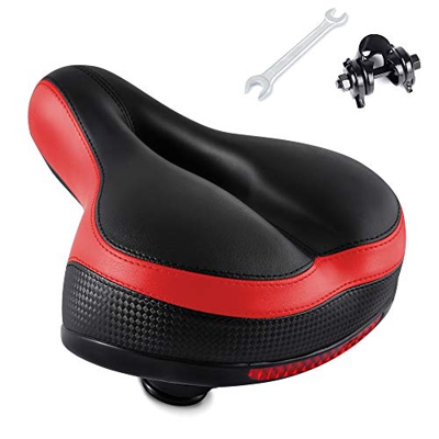 ipow Sillín de Bicicleta, Asiento de Bicicleta Cómodo Impermeable y Transpirable, Sillín Bicicleta Estatica para MTB, Bicicleta de Montaña, Carretera,