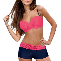 riou Bikinis Mujer 2019 Push up Sexy Conjunto de Traje de BañO Bohemio BañAdores con Relleno Brasileños Bañador Ropa de Dos Piezas Tops de Bikini viki precio