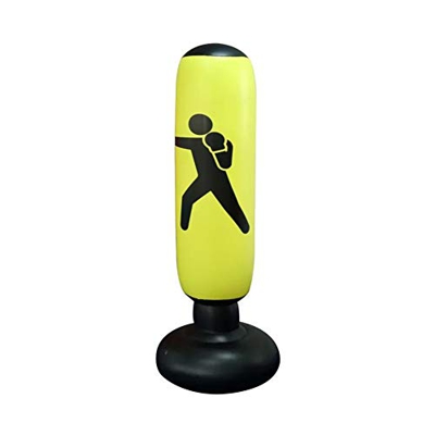 QEPOL Saco de Boxeo de Fitness, Pesado Entrenamiento de Patada Inflable Vertical Fitness Target Tower Bag Bolsa de Fitness Inflable Saco de Arena Fitn