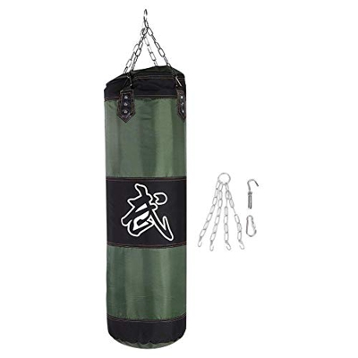 Alomejor Saco de Boxeo Saco de Boxeo Resistente con Cadenas para el Entrenamiento de Boxeo Bolsa de Arena de Fitness(80cm-Green)