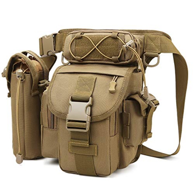 BAIGIO Bolsa de Pierna Tactica Hombre Riñoneras de Marcha Unisex, Bolsa de Cintura Multifuncional para la Pierna Militar para Pesca para Motociclismo 