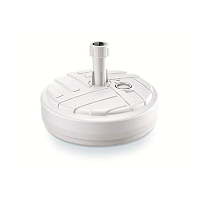 Prosperplast Umbrella Base de sombrilla de Polietileno Redonda con diseño 39 x 39 x 13 cm en Color, Blanco Rayas