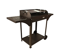 Barbacoa grande carbón rectangular 60x40 cm Chapa, barbacoa con laterales, ruedas y parilla 3 alturas precio