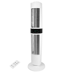 MYCARBON Ventilador de Torre Solencioso 32dB Oscilante Auto 90° / Manual 360° Torre Ventilador 4 Modos Incluido Eco 3 Velocidad con Mando a Distancia  en oferta