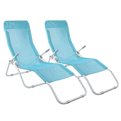 GH91 GARDEN HOUSE GARAGE 91 Pack 2 Tumbonas Ajustables 2 Posiciones Textil Azul 7house precio