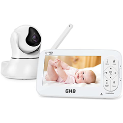 GHB Vigilabebés con Cámara Pantalla LCD de 5 Pulgadas Bebé Monitor Admite 4 Cámaras 2000mAh precio