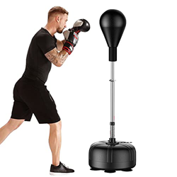 UFLIZOGH Saco de boxeo de pie libre, saco de boxeo de velocidad, altura ajustable, para adolescentes y adultos alivio del estrés en oferta