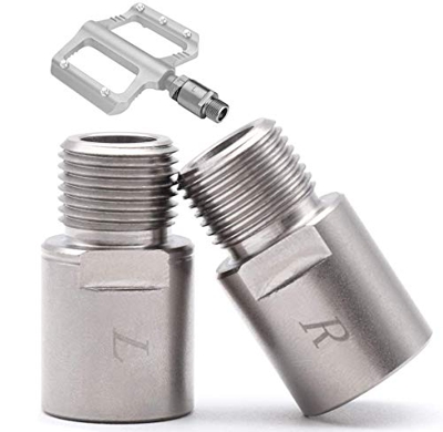 1 Par Extensores de Pedal de Bicicleta, Laufunjoy Bicicleta Pedales Extensores Set para 9/16" Pedales Roscados Bicicleta de Carretera Ciclismo de Mont