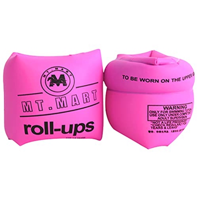 Swetup Manguitos de natación, manguitos flotantes para niños, niños pequeños y adultos (rosa)