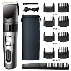 MOULEI Cortapelos Profesional Hombre Máquina de Cortar Pelo Cortador de Pelo Recargable,Recortador de Barba Inalámbrico Y Precisión Afeitadora Corpora en oferta