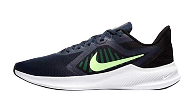 Nike Downshifter 10, Running Shoe Hombre, Obsidian/Lime Glow-Black, 42 EU