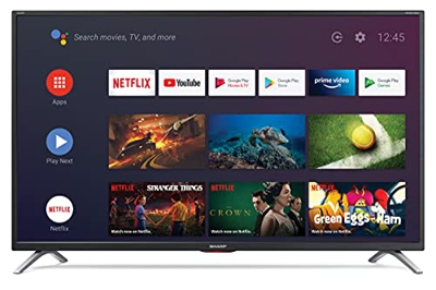 Sharp 32Bi6EA - TV Android (9.0) smart 32" HD - 32 pulgadas - Google Assistant controlado por Voz, Chomecast, Bluetooth, Altavoces Harman/kardon, HDR1