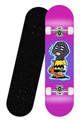 khrodis monopatín completo, 7 capas ampliado de arce cubierta doble patada Ladrón púrpura