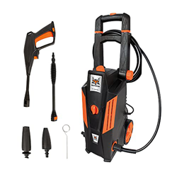 Limpiador de alta presión DELTAFOX - Presión máxima de 135 bar - 1800 W - Caudal máximo de 420 l/h - Manguera de 5 m - Cable de 5 m - Depósito para pr características