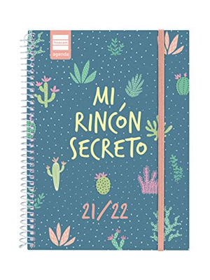 Finocam Agenda 2021 2022 Semana vista apaisada Septiembre 2021, Junio 2022 10 meses y Julio/Agosto resumidos 4º, 155x212 Secundaria Rincón Español