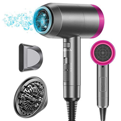 Newdora Secador profesional de 1800 W, teléfono para cabello con 1 difusor y 1 concentrador, secador de pelo profesional para uso doméstico o de viaje en oferta