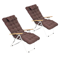 2 Pcs Cojines DE TUMBONAS DE Playa Acolchados. Varios TAMÑAOS. COLCHONETA DE Playa (Marrón, 120 x 55 x 8) en oferta