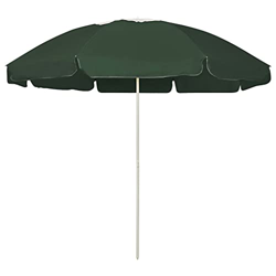 vidaXL Sombrilla de Playa Parasol Exterior Patio Terraza Marquesina Refugio Solar contra Rayos Ultravioleta Piscina Toldo Verde 240 cm en oferta