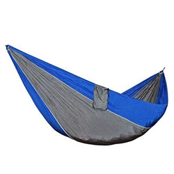 LIANYG Material de Nylon Hamaca Seguridad Durable Adulto para Interior Outdoor Colgando Dormir Softable Soft Bed hamacas Colgantes 228 (Color : Greybl características