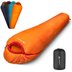Forceatt Saco de Dormir Momia para Adultos y Adolescentes en 3 Estaciones y Clima Frío （-10℃ a 15℃）, Resistente al Agua, Rip-Stop, Liviano y Cálido, I características