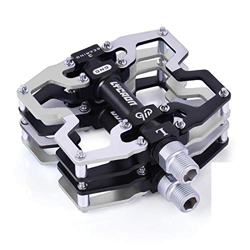 Pedales para Bicicletas, Pedal de Bicicleta de Husillo Cr-Mo Antideslizante de Aleación de Aluminio Mecanizado por CNC, para Pedales de Bici de Carret características