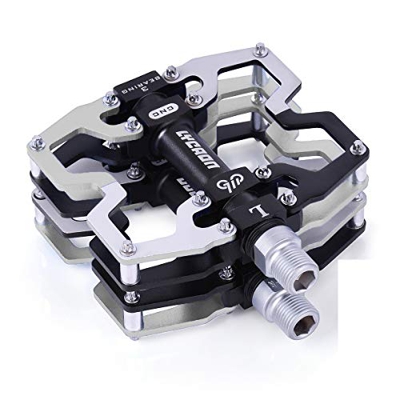 Pedales para Bicicletas, Pedal de Bicicleta de Husillo Cr-Mo Antideslizante de Aleación de Aluminio Mecanizado por CNC, para Pedales de Bici de Carret