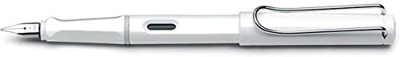Lamy Safari 019 – Pluma estilográfica moderna en color blanco con mango ergonómico y diseño atemporal, grosor de la pluma EF