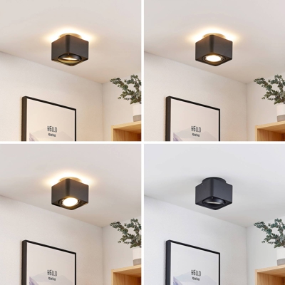 Arcchio Talima plafón LED, angular, negro